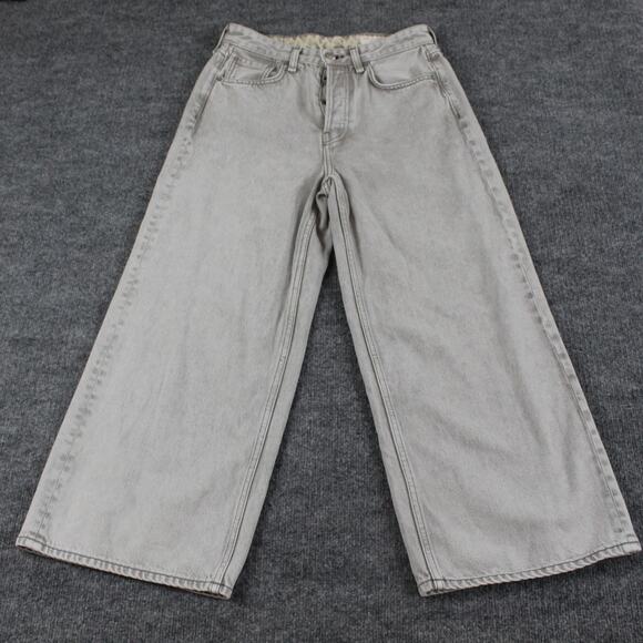 Rag Bone Jeans Womens 27 Maya High Rise Shorty Wide Leg Dust Gray Denim Casual - Picture 4 of 16